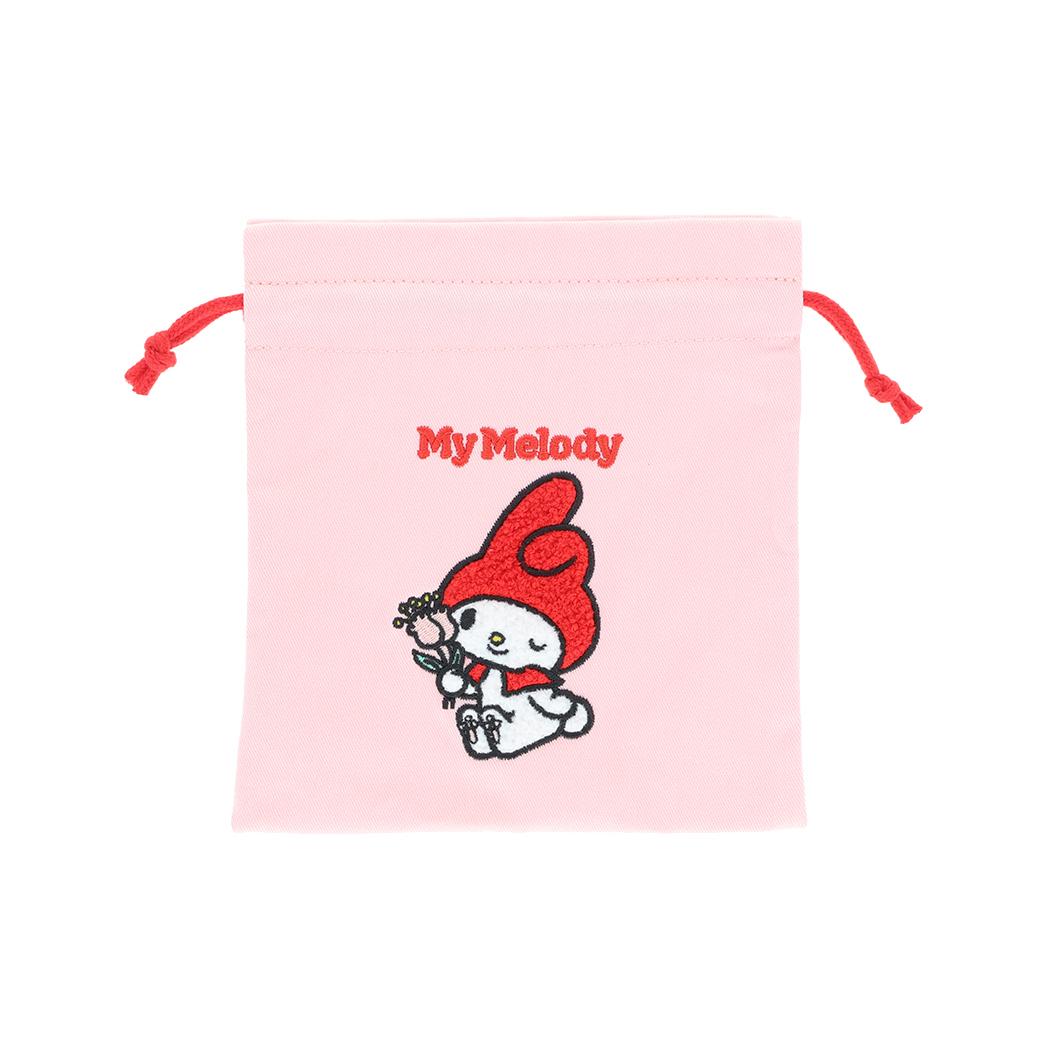 サンリオキャラクターズ 巾着袋 サガラ刺繍きんちゃくポーチ レトロ マイメロディ Sanrio サンスター文具