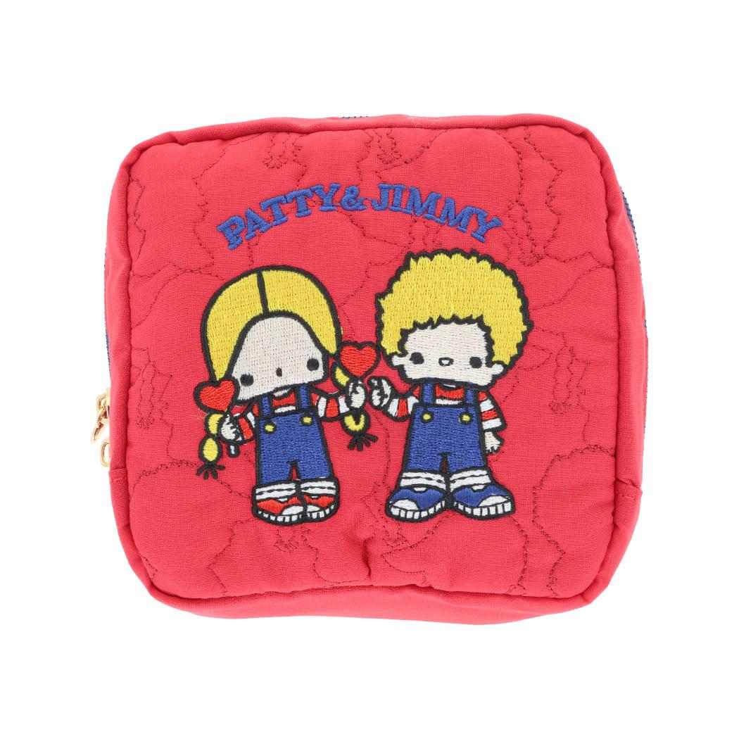 サンリオキャラクターズ コスメポーチ キルティングポーチ レトロ パティ＆ジミー Sanrio サンスター文具