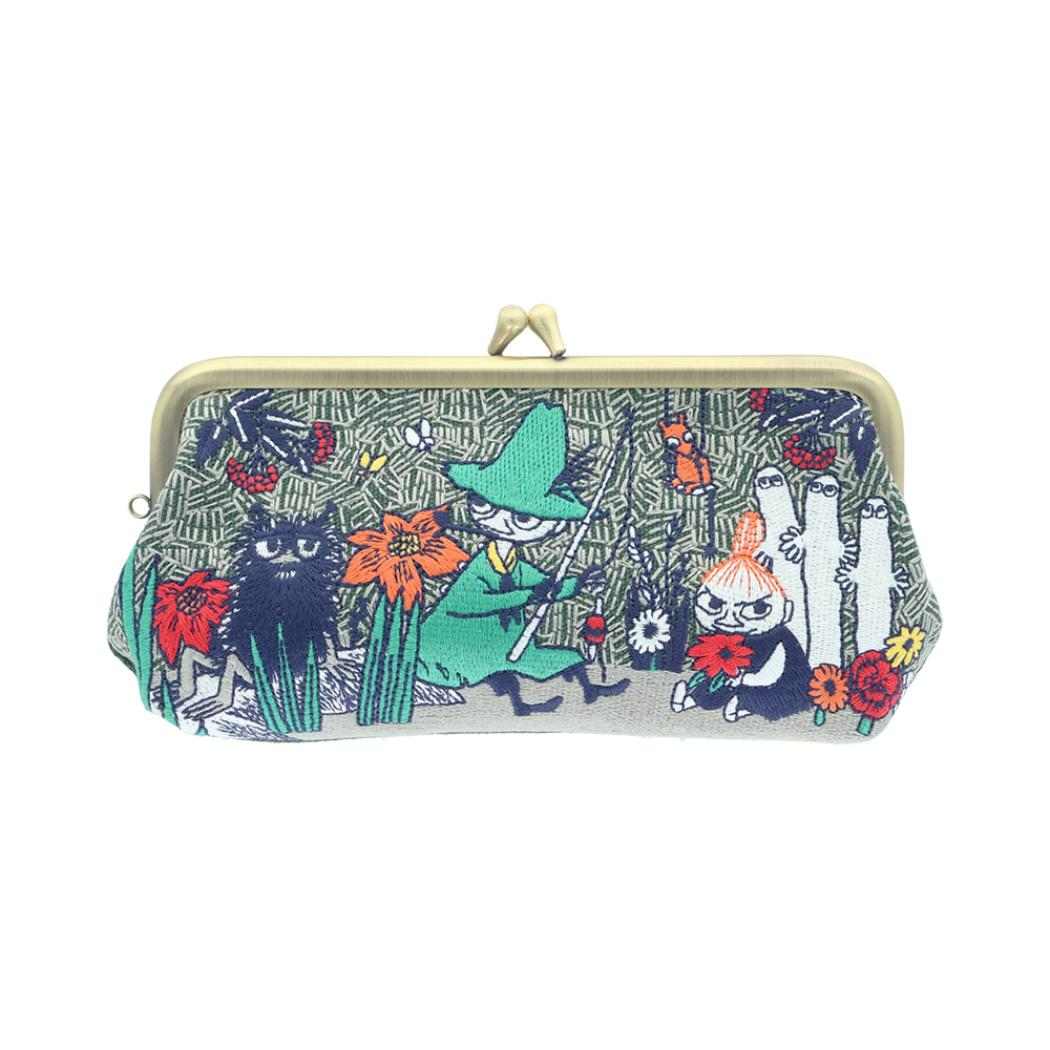 ムーミン 筆箱 畳刺繍スリムペンポーチ がま口 New Life Collection 森 北欧 サンスター文具