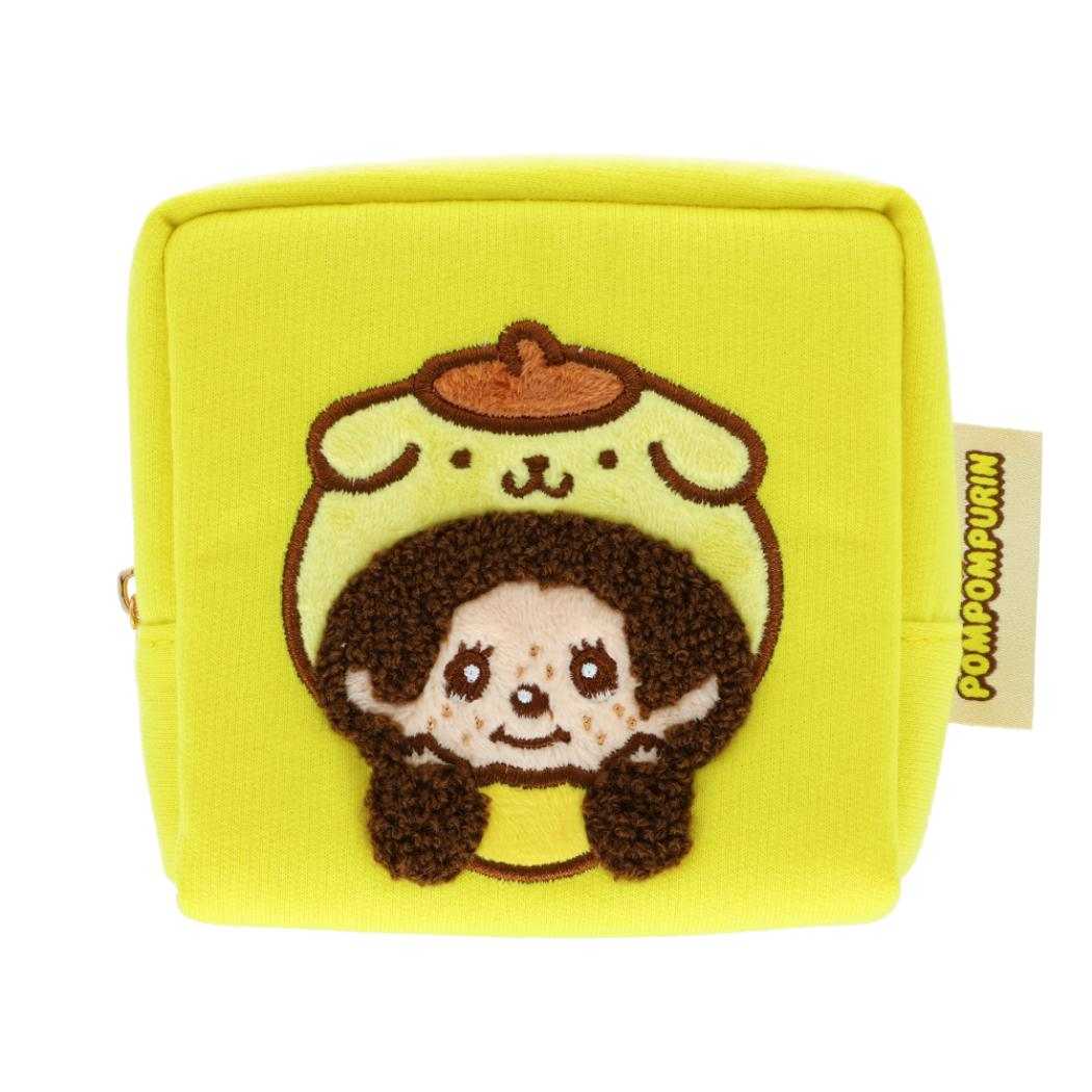 ポムポムプリン x モンチッチ ミニポーチ サガラ刺繍ミニポーチ モンチッチくん サンリオ サンスター文具