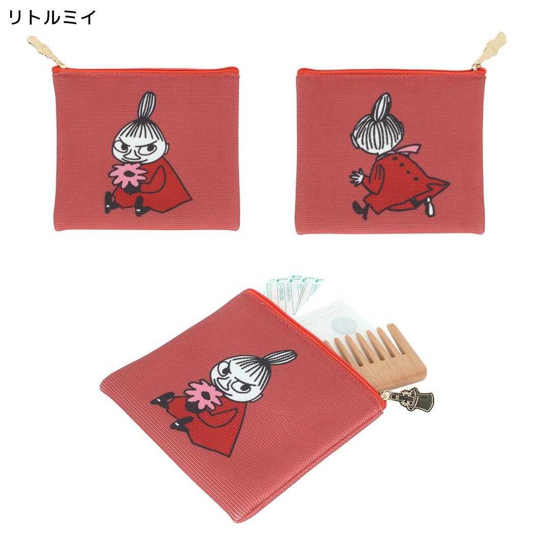 MOOMIN 平ポーチ フラットニットポーチ リトルミイ 北欧 サンスター文具