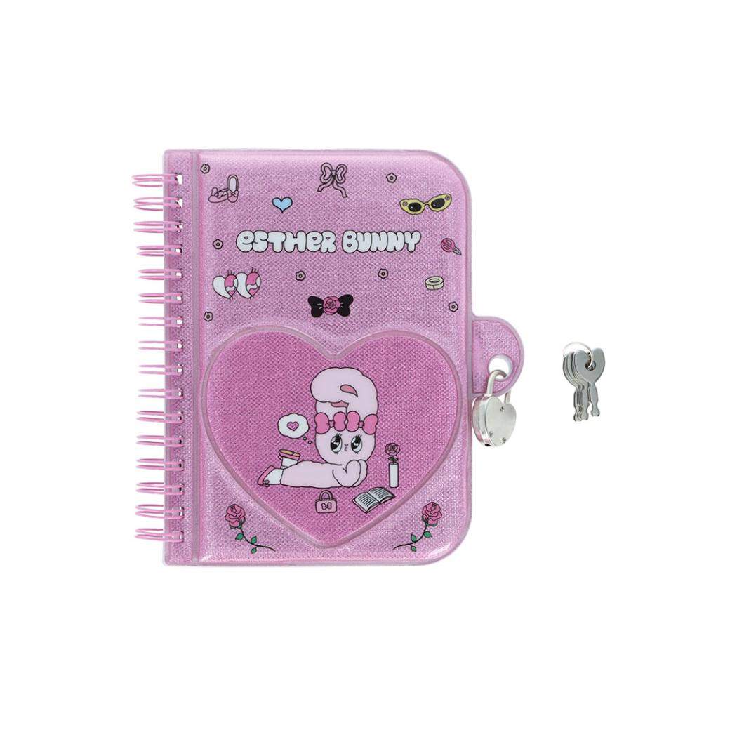 エスターバニー リングノート 鍵付ノート ピンク Esther Bunny サンスター文具 メモ帳 キャラクター グッズ メール便可 シネマコレクション