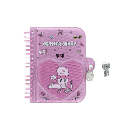 エスターバニー リングノート 鍵付ノート ピンク Esther Bunny サンスター文具 メモ帳 キャラクター グッズ メール便可 シネマコレクション