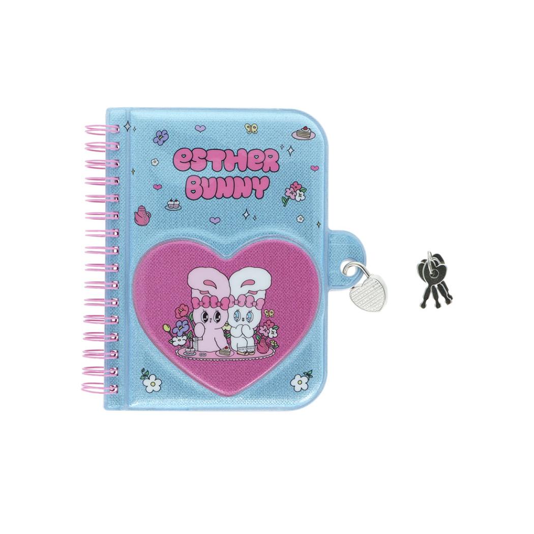 エスターバニー リングノート 鍵付ノート ブルー Esther Bunny サンスター文具 メモ帳 キャラクター グッズ メール便可 シネマコレクション