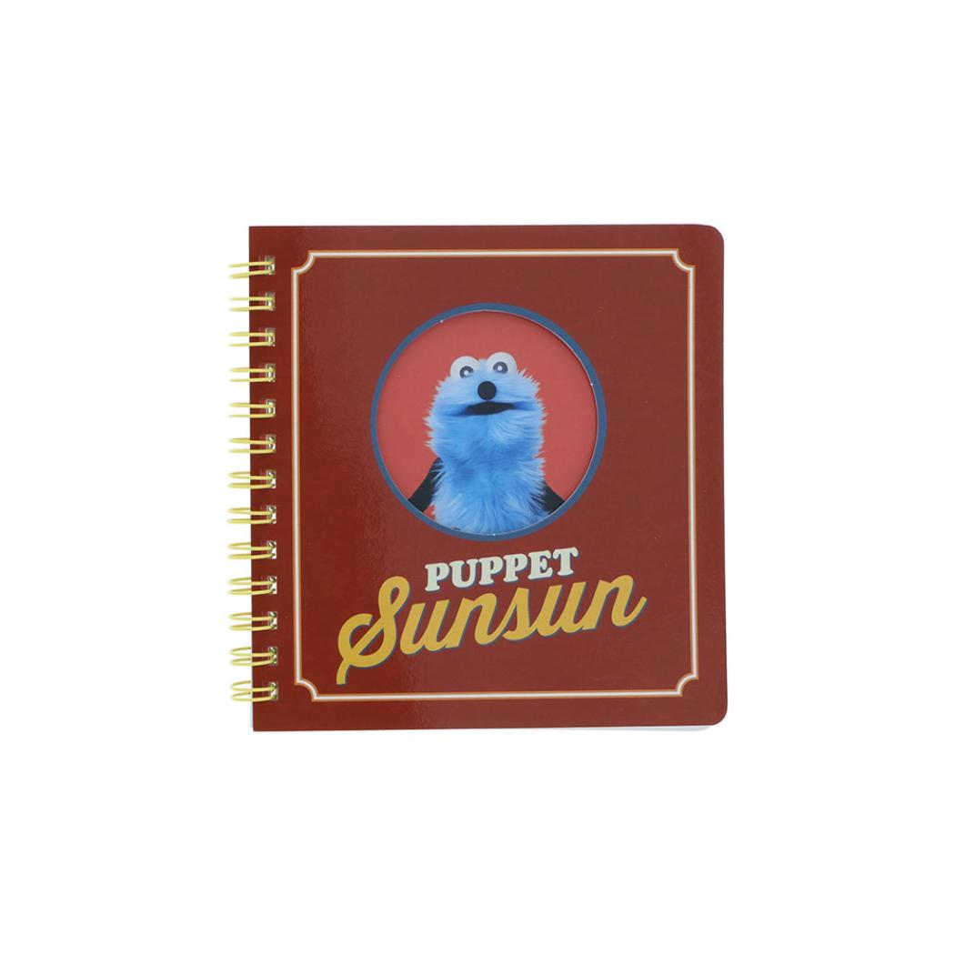 パペットスンスン リングノート 窓付きスクエアリングノート レッド PUPPET SUNSUN サンスター文具 かわいい 日本製 キャラクター グッズ メール便可 シネマコレクション