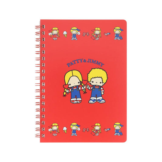 サンリオキャラクターズ 方眼ノート Wリングノート B6 レトロ パティ＆ジミー Sanrio サンスター文具