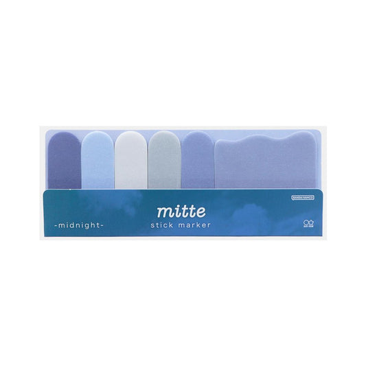 mitte ミッテ 付せん ダイカット付箋スリム midnight サンスター文具 新学期準備文具 シンプル グッズ メール便可 シネマコレクション