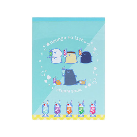 お文具といっしょ メモ帳 メモA6 クリームソーダ サンスター文具 新学期準備文具 かわいい キャラクター グッズ メール便可 シネマコレクション