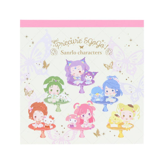Yes！プリキュア5GoGo！xサンリオキャラクターズ メモ帳 スクエアメモ B サンリオ サンスター文具 新学期準備文具 かわいい キャラクター グッズ メール便可 シネマコレクション