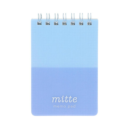 メモ帳 Wリングメモ mitte ネモフィラブルー サンスター文具 新学期準備文具 シンプル グッズ メール便可 シネマコレクション