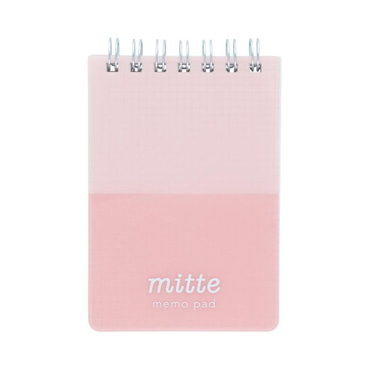 メモ帳 Wリングメモ mitte アプリコットピンク サンスター文具 新学期準備文具 シンプル グッズ メール便可 シネマコレクション