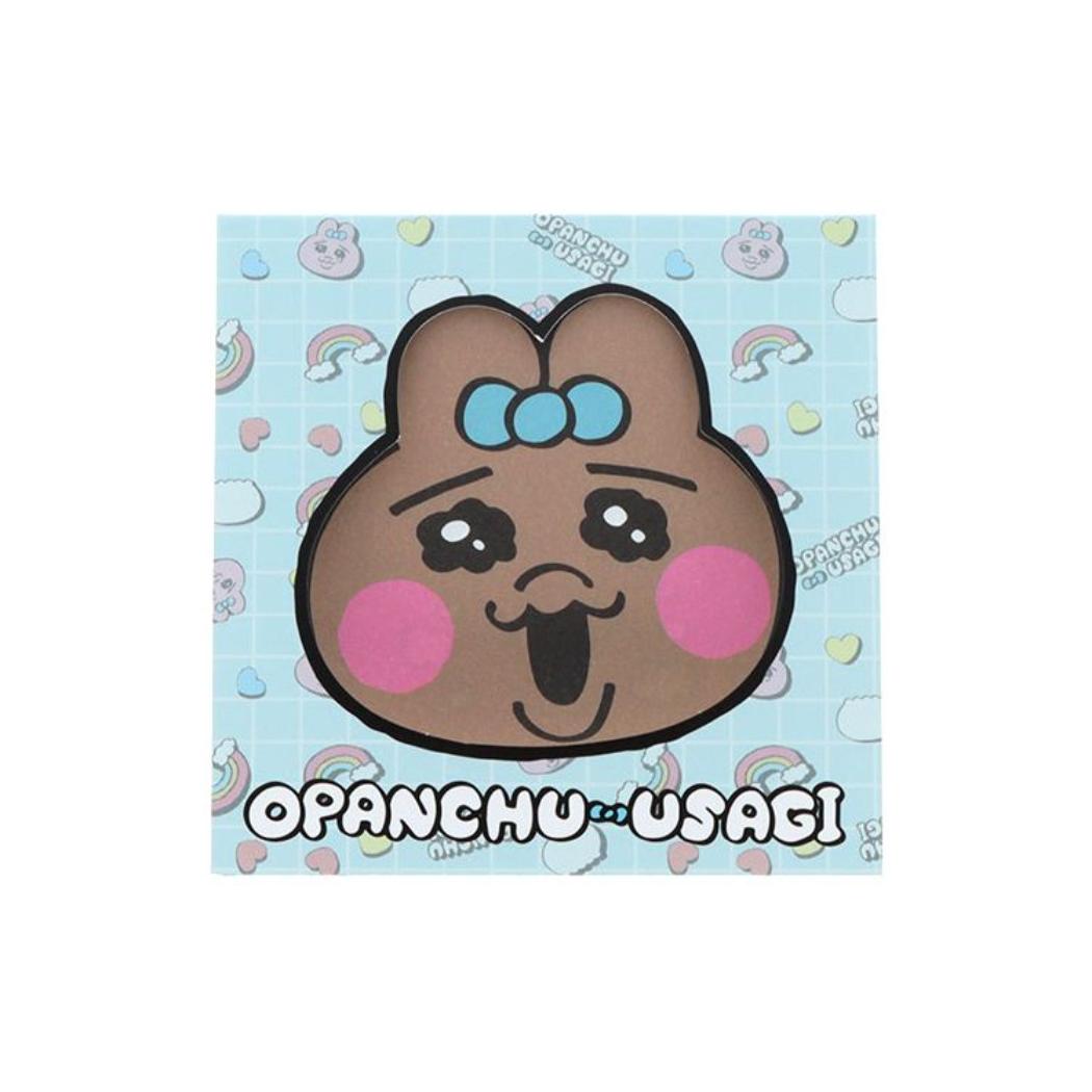 おぱんちゅうさぎ メモ帳 窓付スクエアメモ ブルー サンスター文具 伝言 メモパッド キャラクター グッズ メール便可 シネマコレクション