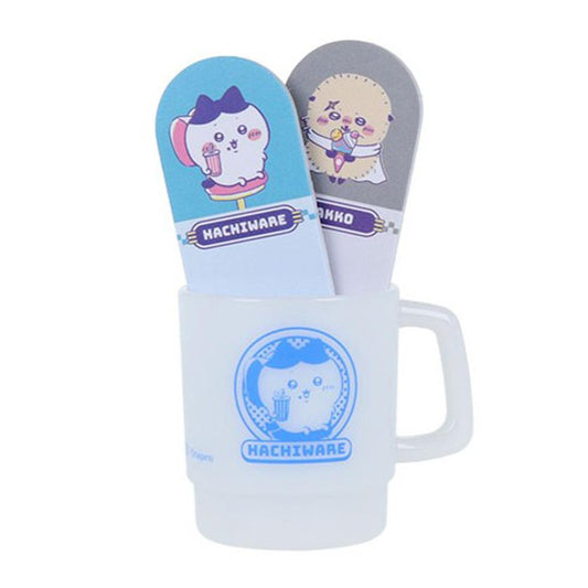 ちいかわ 付せん マグカップ付箋 DINER ハチワレ＆ラッコ サンスター文具 新学期準備文具 事務用品 キャラクター グッズ シネマコレクション