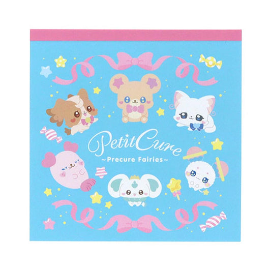 ぷちきゅあ メモ帳 スクエアメモ ブルー サンスター文具 伝言 メモパッド キャラクター グッズ メール便可 シネマコレクション