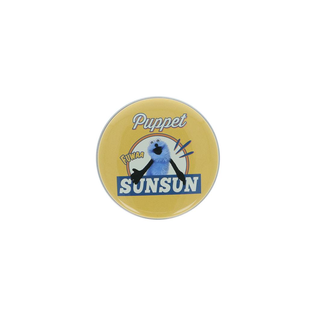 パペットスンスン メモ帳 缶入りメモ イエロー PUPPET SUNSUN サンスター文具 新学期準備文具 小物入れ かわいい キャラクター グッズ シネマコレクション
