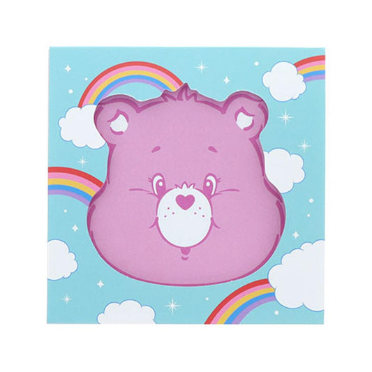 ケアベア メモ帳 窓付きスクエアメモ フェイス CareBears サンスター文具 伝言メモ メモパッド キャラクター グッズ メール便可 シネマコレクション