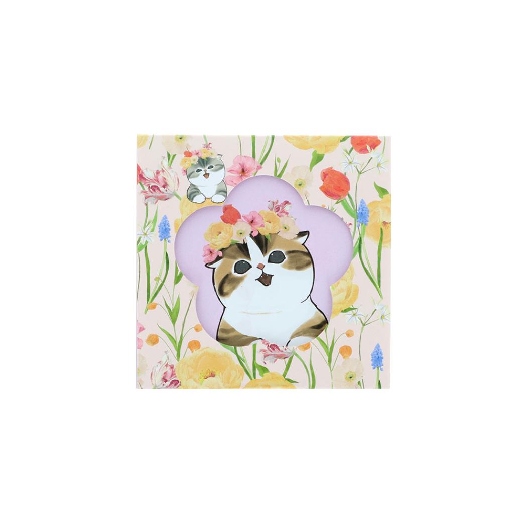 モフサンドx日比谷花壇 メモ帳 窓付きスクエアメモ Bloom mofusand サンスター文具 伝言メモ 日本製 キャラクター グッズ メール便可 シネマコレクション