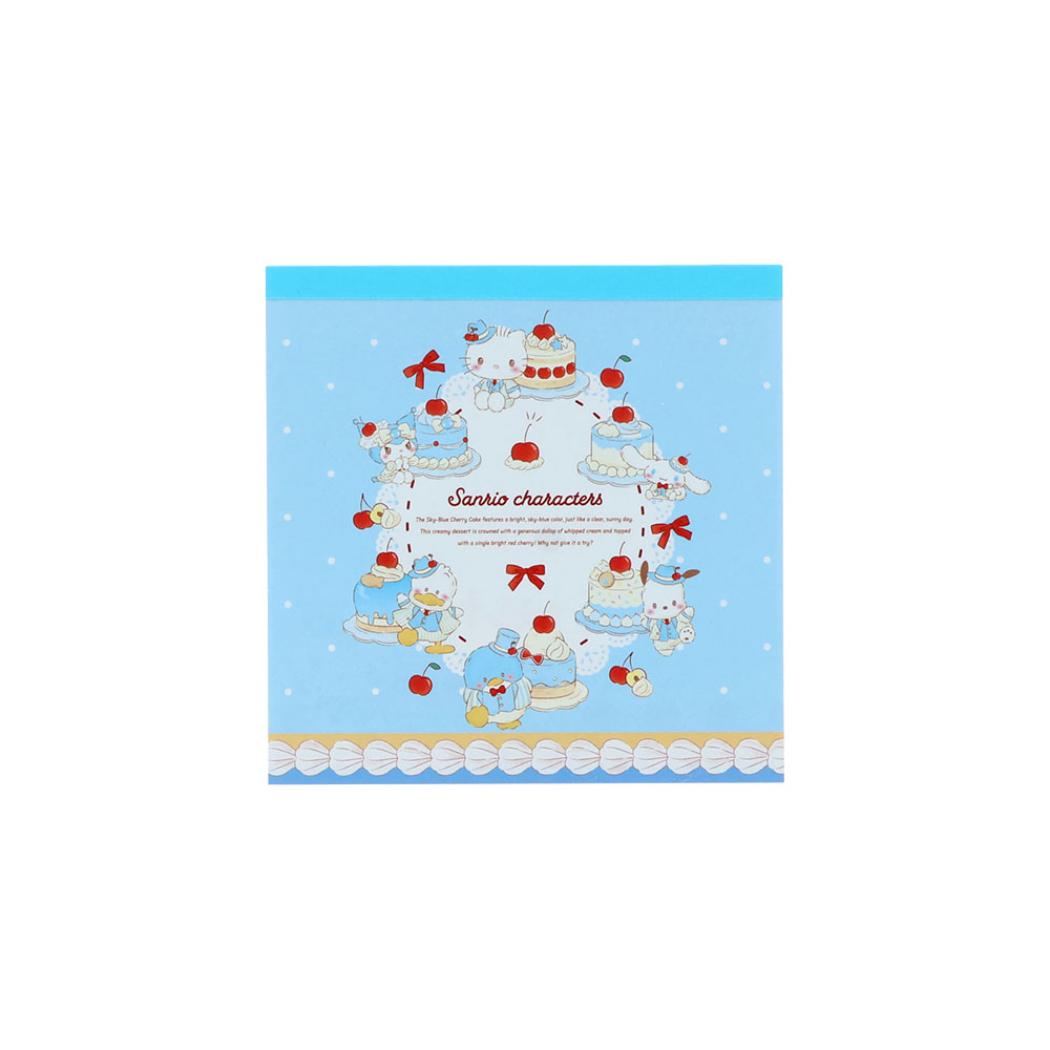 サンリオキャラクターズ メモ帳 スクエアメモ スイートケーキコレクション スカイブルーチェリーケーキ Sanrio サンスター文具 新学期準備文具 かわいい キャラクター グッズ メール便可 シネマコレクション