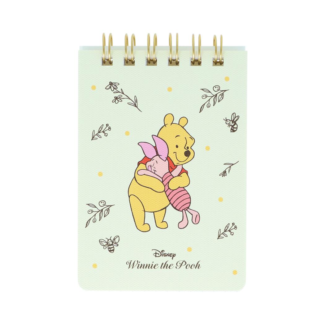 くまのプーさん メモ帳 WリングメモA7 Winnie the Pooh 10 イエロー ディズニー サンスター文具