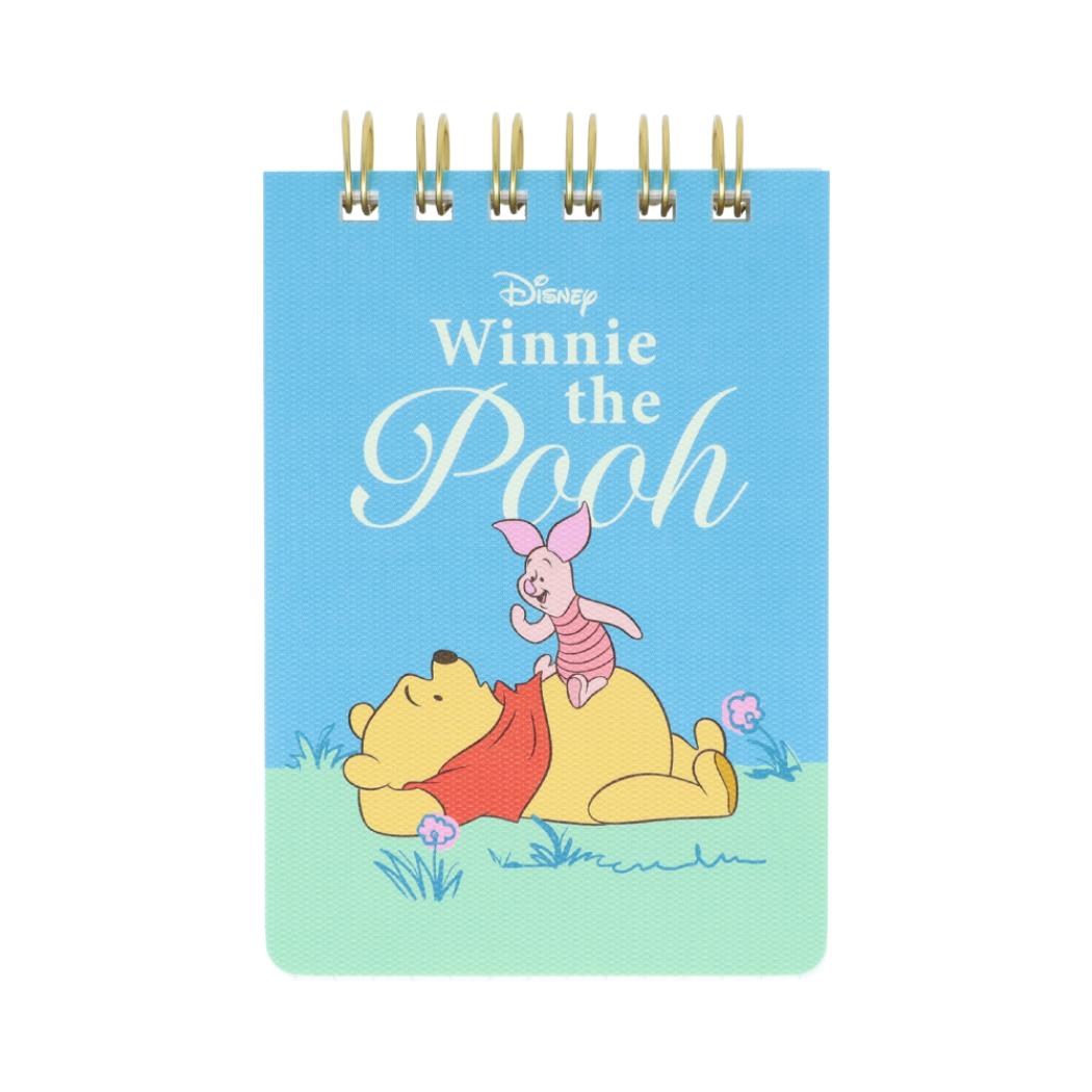 くまのプーさん メモ帳 WリングメモA7 Winnie the Pooh 10 ブルー ディズニー サンスター文具