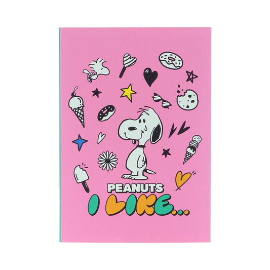 スヌーピー メモ帳 パタパタメモ PEANUTS I LIKE ピンク ピーナッツ サンスター文具