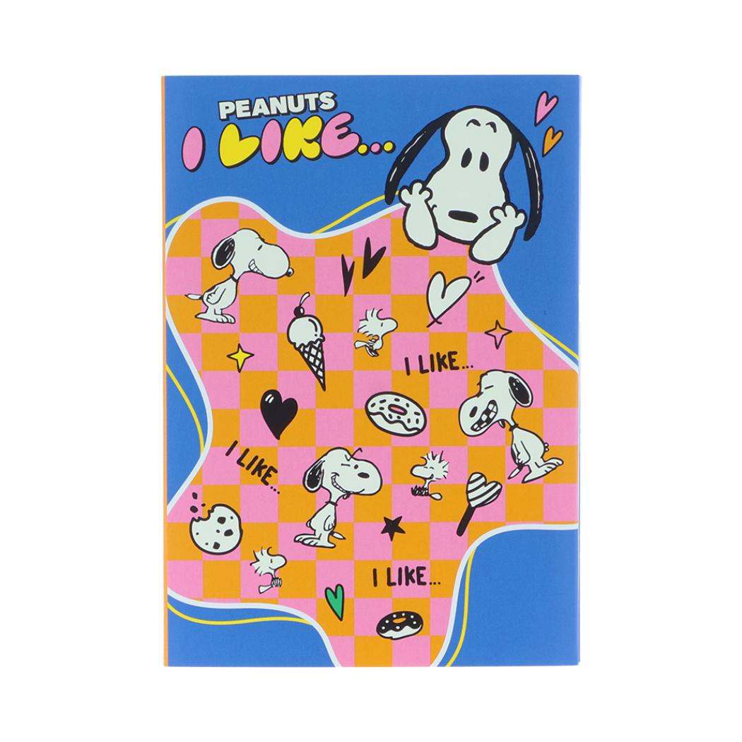 スヌーピー メモ帳 パタパタメモ PEANUTS I LIKE ブルー ピーナッツ サンスター文具