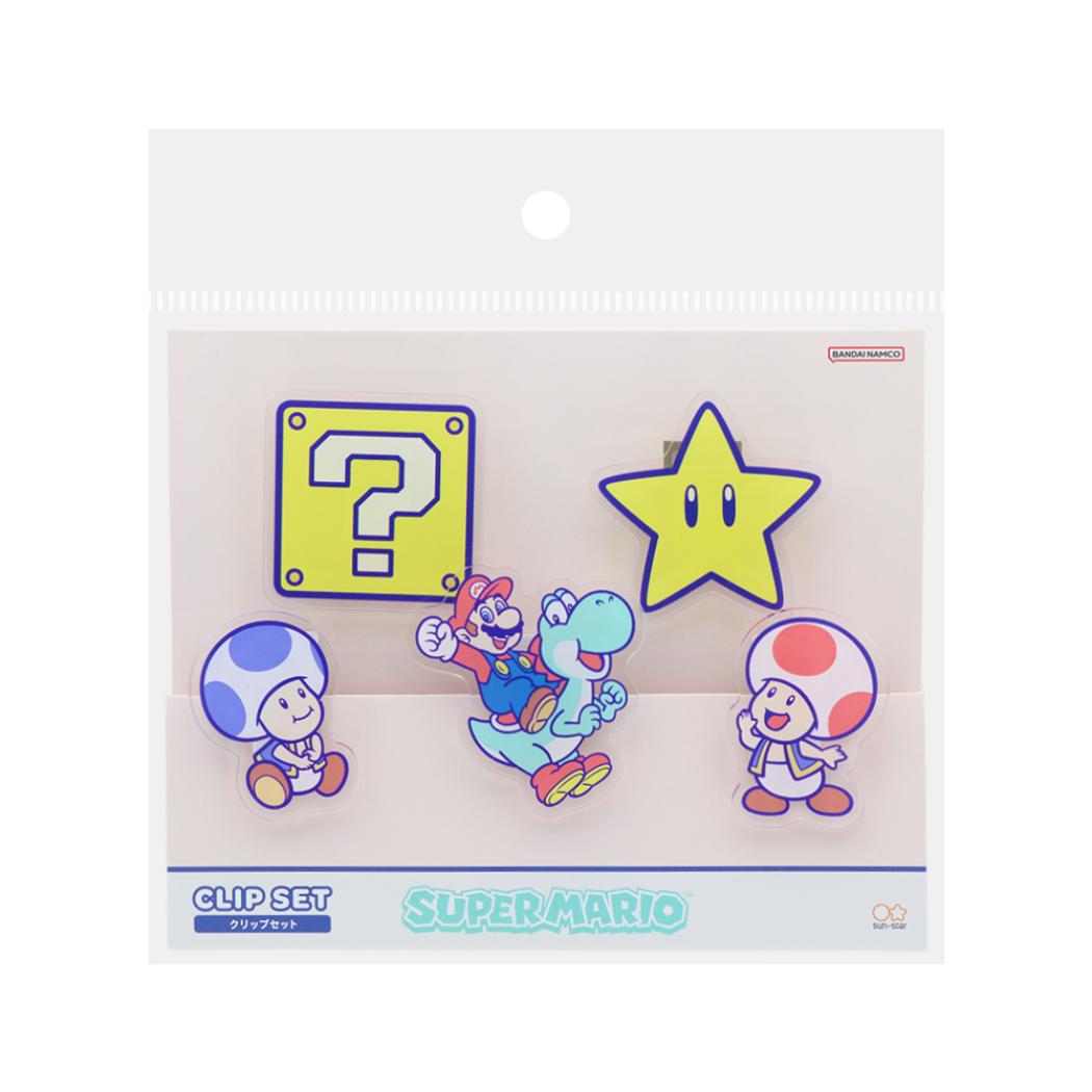 スーパーマリオブラザーズ クリップ アクリルクリップ5個セット 味方 サンスター文具 事務用品 キャラクター グッズ メール便可 シネマコレクション