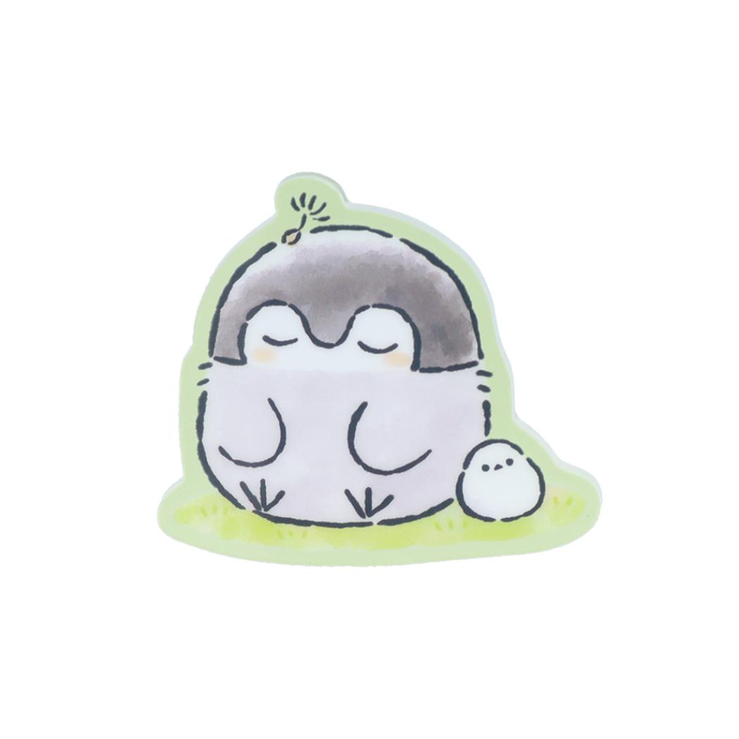 コウペンちゃん クリップ アクリルクリップ みどり LINE FRIENDS サンスター文具 事務用品 キャラクター グッズ メール便可 シネマコレクション
