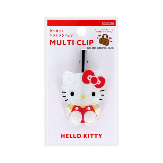 ハローキティ ヘアアクセ ダイカットキラキラクリップ Petit collection サンリオ サンスター文具 前髪クリップ キャラクター グッズ メール便可 シネマコレクション