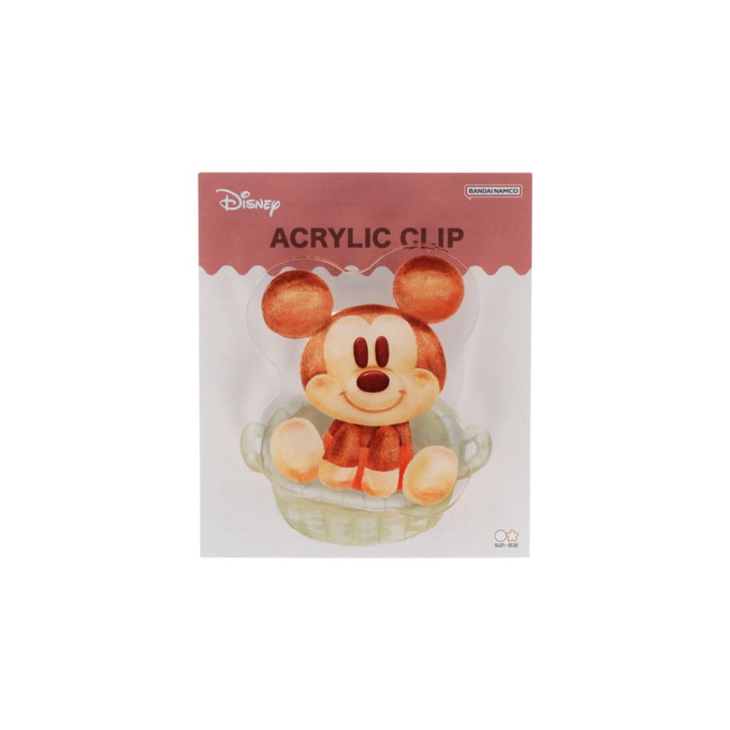 ミッキーマウス クリップ アクリルクリップ Nuiパン ディズニー サンスター文具 事務用品 ダイカットクリップ キャラクター グッズ メール便可 シネマコレクション
