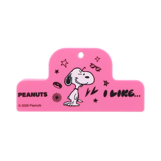 スヌーピー クリップ マグネットクリップ PEANUTS I LIKE ピンク ピーナッツ サンスター文具