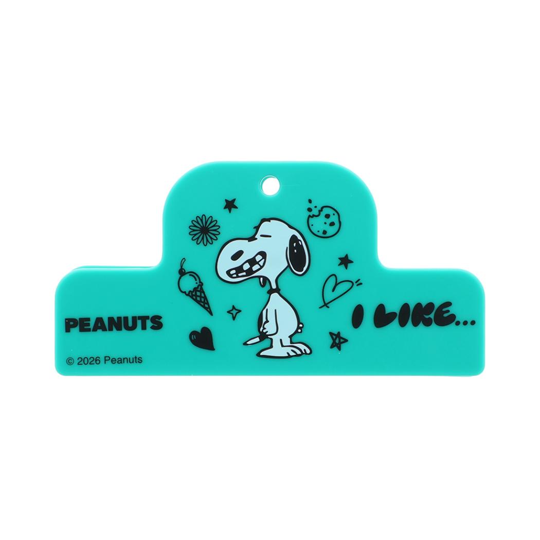 スヌーピー クリップ マグネットクリップ PEANUTS I LIKE グリーン ピーナッツ サンスター文具