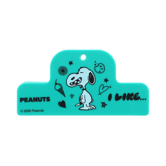 スヌーピー クリップ マグネットクリップ PEANUTS I LIKE グリーン ピーナッツ サンスター文具