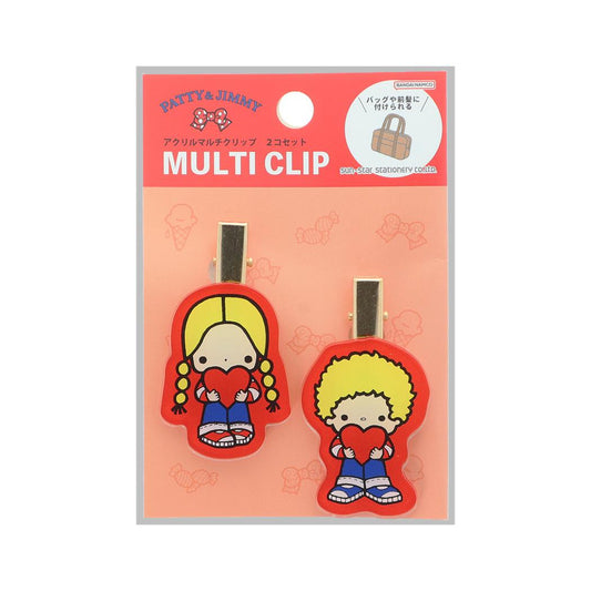 サンリオキャラクターズ ヘアアクセ マルチクリップ2個セット レトロ パティ＆ジミー Sanrio サンスター文具