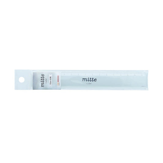 mitte ミッテ ものさし 15cm定規 cloudy サンスター文具 新学期準備文具 シンプル グッズ メール便可 シネマコレクション