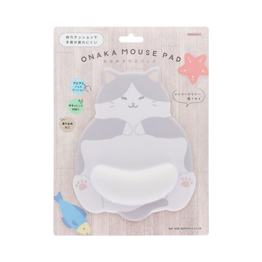 PCアクセ おなかマウスパッド ねこ ハチワレ サンスター文具 プレゼント かわいい グッズ シネマコレクション