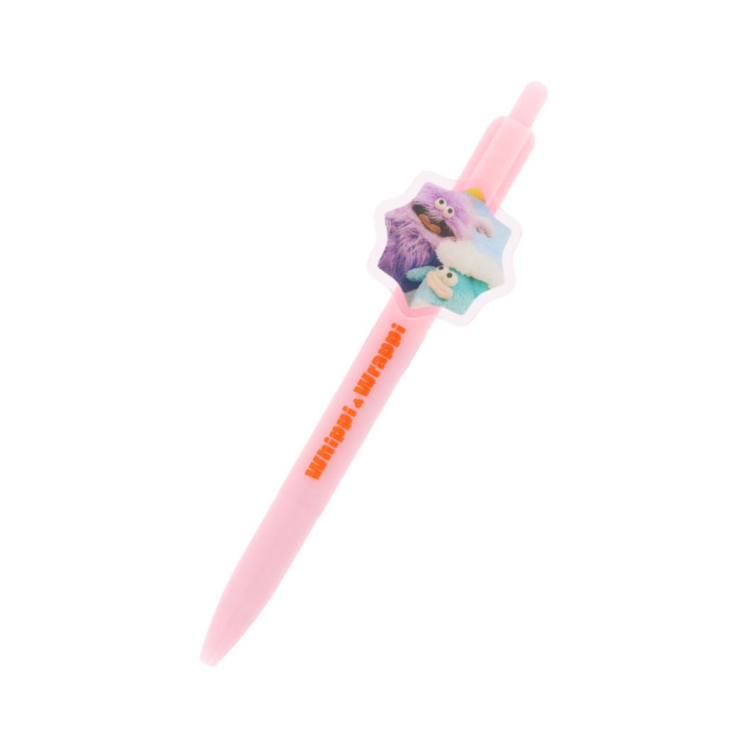 ホイッピ＆ラッピ ボールペン プレート付きボールペン 0.5mm ピンク サンスター文具 筆記用具 かわいい グッズ メール便可 シネマコレクション