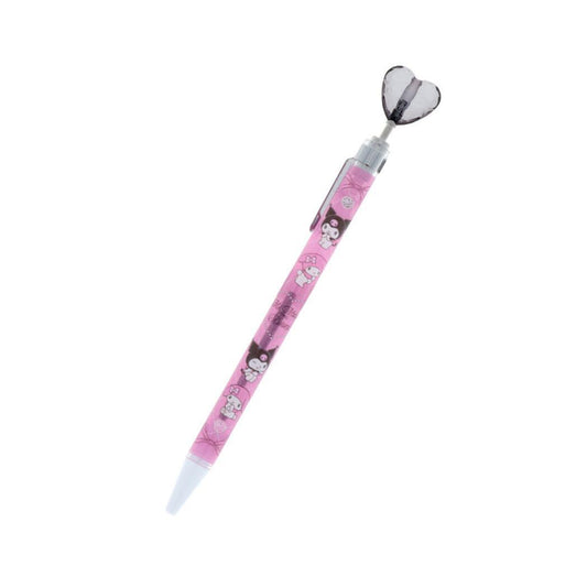 マイメロディ＆クロミ ボールペン ハートマスコットボールペン 0.5mm リボン サンリオ サンスター文具 油性 黒 日本製 キャラクター グッズ メール便可 シネマコレクション