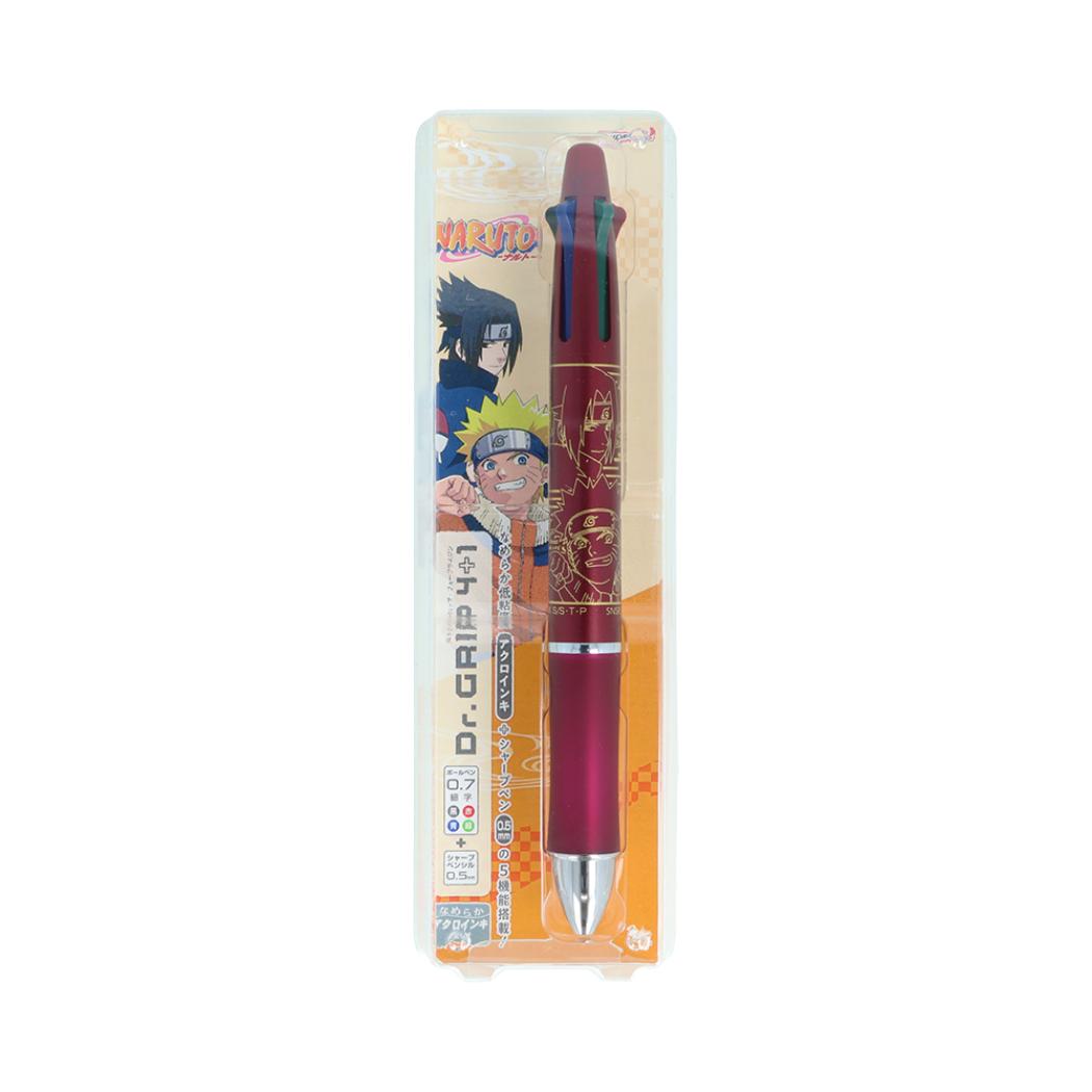 NARUTO ナルト 多機能ボールペン Dr.Grip4＋1 うずまきナルト＆うちはサスケ サンスター文具