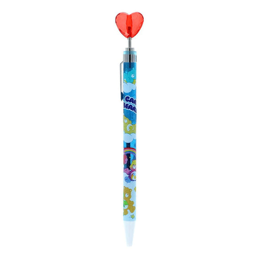 ケアベア ボールペン ハートマスコットボールペン 0.5mm ブルー CareBears サンスター文具 油性 黒 日本製 キャラクター グッズ メール便可 シネマコレクション
