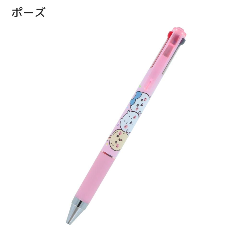 ちいかわ ボールペン JUICE UP 3 0.4mm 黒赤青三色ボールペン ポーズ サンスター文具