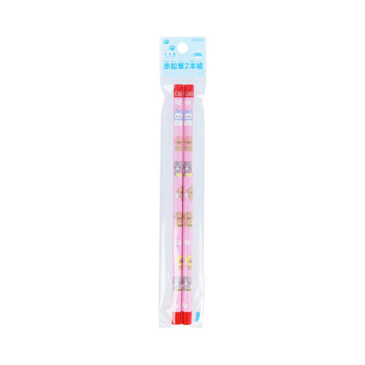 赤鉛筆 赤鉛筆2本組 ふわふわわんにゃん サンスター文具 新学期準備文具 かわいい グッズ メール便可 シネマコレクション