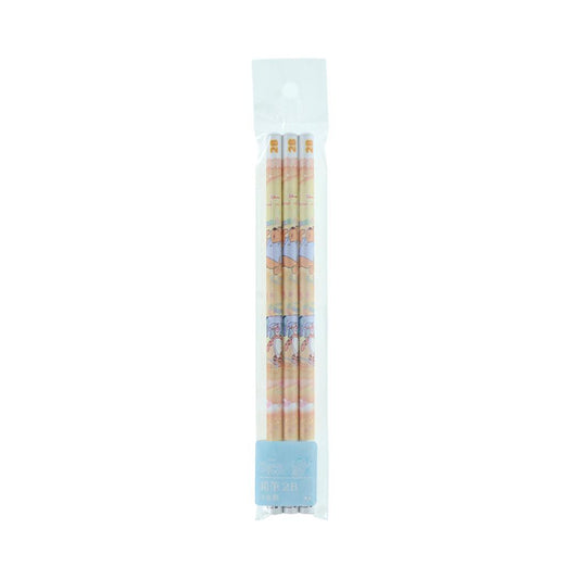 くまのプーさん えんぴつ 鉛筆2B 丸軸 3本組 ディズニー サンスター文具 新学期準備文具 キャラクター グッズ メール便可 シネマコレクション