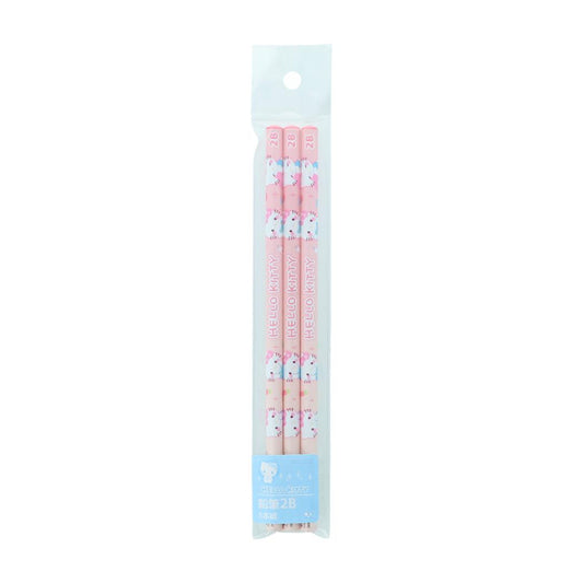ハローキティ 鉛筆 2B 丸軸 3本組 MarshmallowPop マシュマロポップ サンリオ サンスター文具
