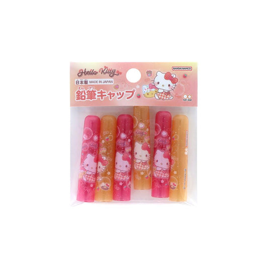ハローキティ 鉛筆キャップ えんぴつカバー 6本入りセット サンリオ サンスター文具 新学期準備文具 日本製 キャラクター グッズ メール便可 シネマコレクション