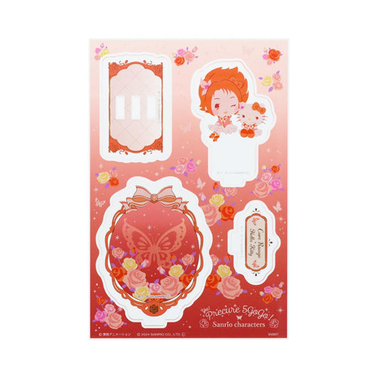 Yes！プリキュア5GoGo！xサンリオキャラクターズ コレクション雑貨 アクリルスタンド キュアルージュ サンリオ サンスター文具 インテリア雑貨 アクスタ キャラクター グッズ メール便可 シネマコレクション