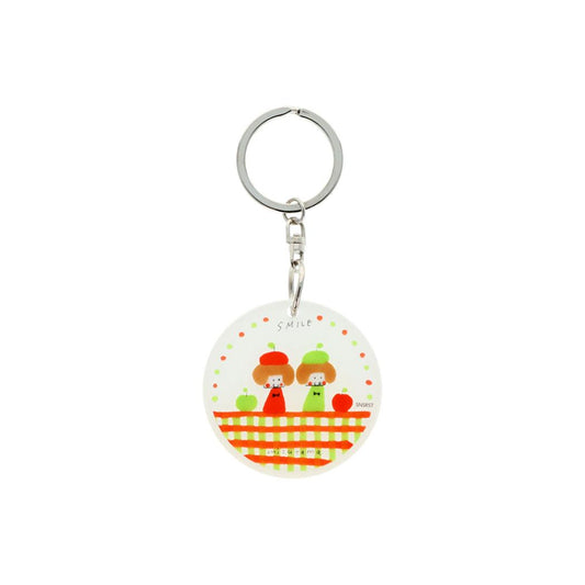 mizutama キーリング アクリルチャーム りんごとおんなのこ サンスター文具 プレゼント かわいい グッズ メール便可 シネマコレクション