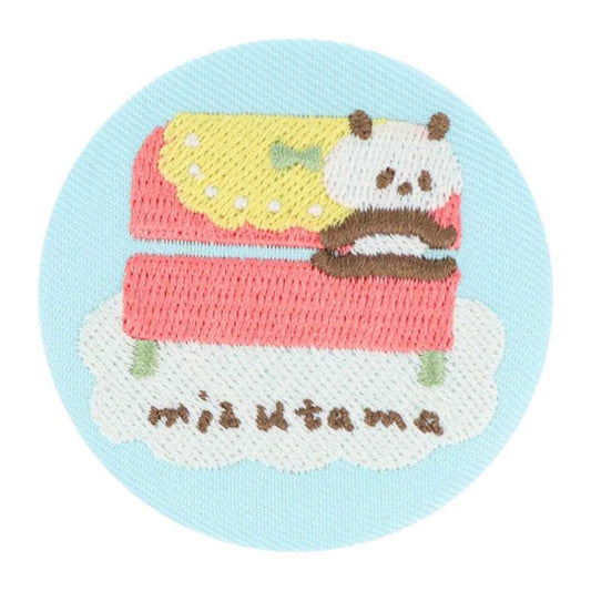 mizutama 缶バッジ 刺繍缶バッジ LB ライトブルー サンスター文具 コレクション雑貨 かわいい グッズ メール便可 シネマコレクション