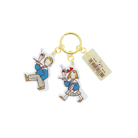 ザ ボードビルデュオ キーリング 3連アクリルキーホルダー レトロ サンリオ サンスター文具 プレゼント アクキー キャラクター グッズ メール便可 シネマコレクション