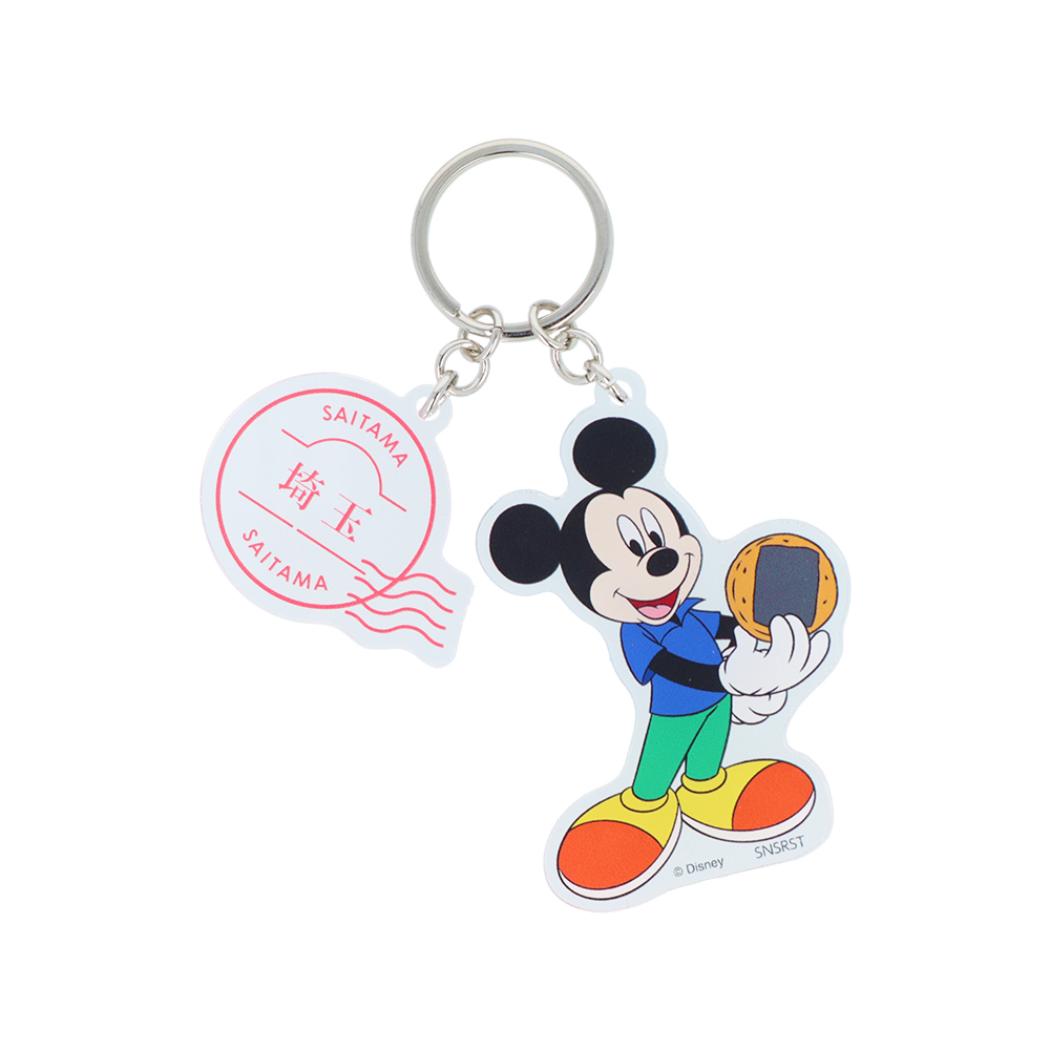 ミッキーマウス キーリング 2連アクリルキーホルダー DREAM TRAVEL 埼玉県 ディズニー サンスター文具 アクキー キャラクター グッズ メール便可 シネマコレクション